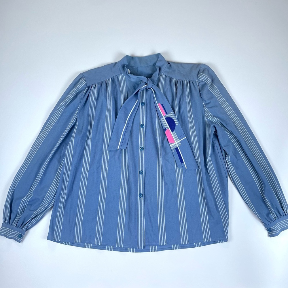90s Vintage Neck Tie Blouse
